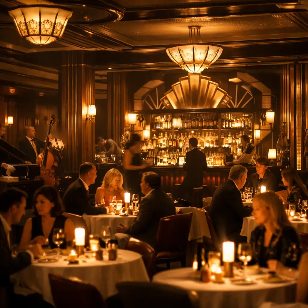 Wieczorna atmosfera restauracji WspolnyStol